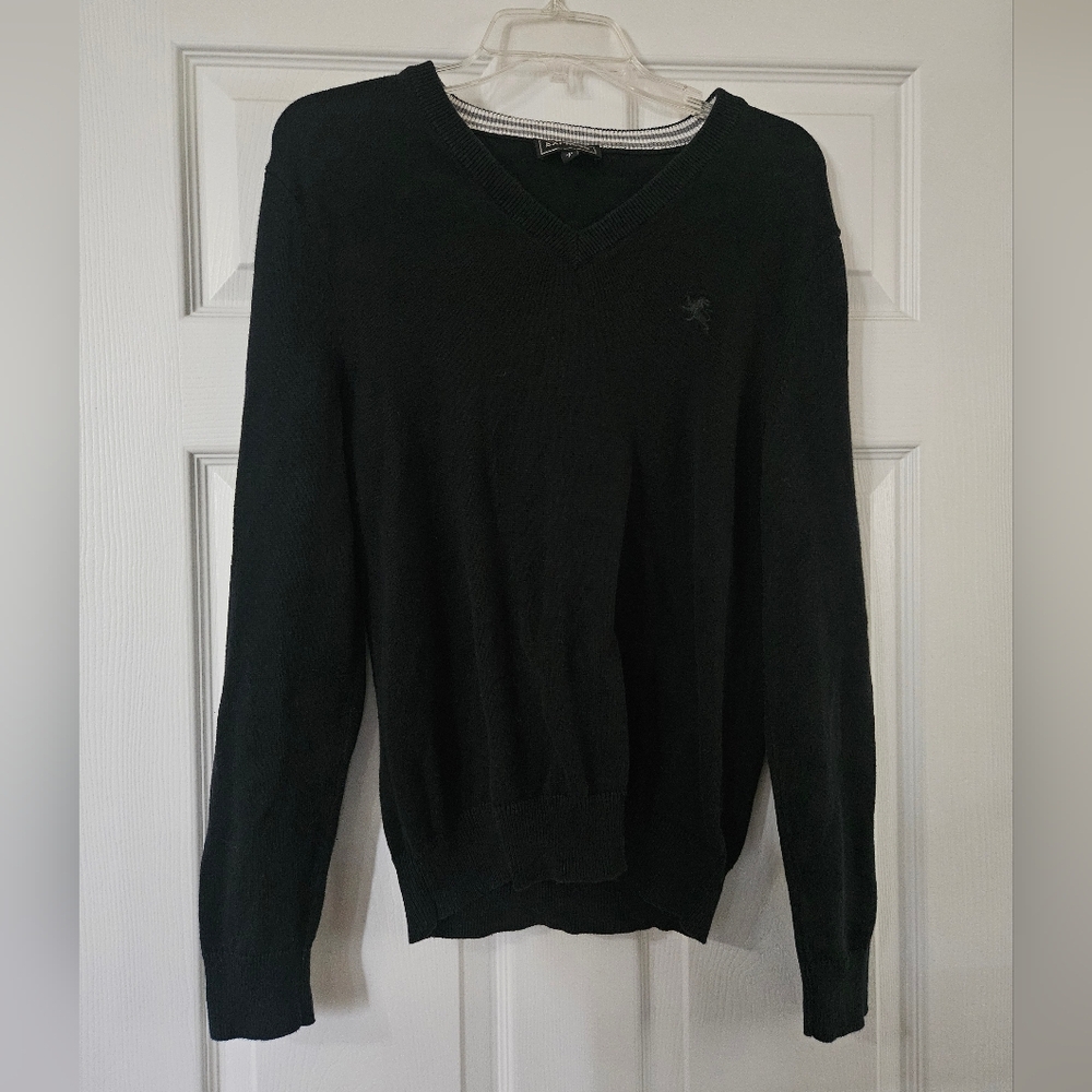 Mens Express Black V-Neck Sweater